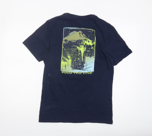 Columbia Men's Blue Graphic Print Cotton T-Shirt S