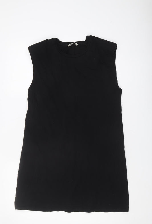 Stradivarius Women's Black Cotton Tank, Size 14