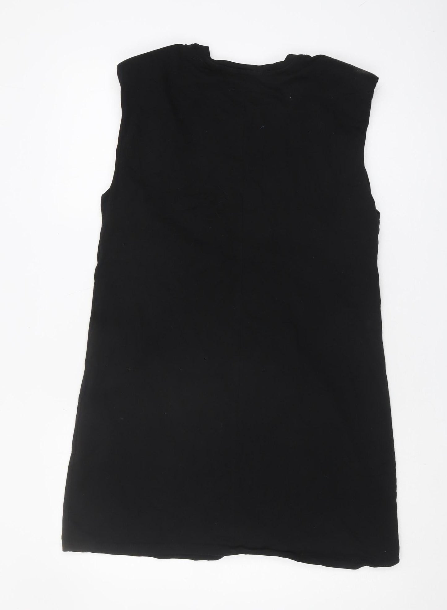 Stradivarius Women's Black Cotton Tank, Size 14