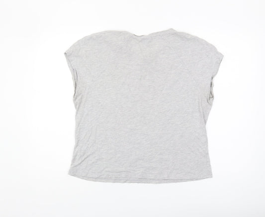 Oliver Bonas Women's Grey T-Shirt, Size 14, Graphic, Casual
