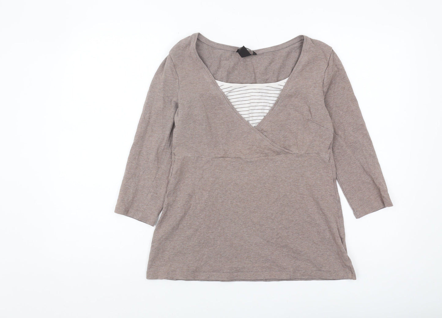 H&M Women’s Brown Maternity Wrap Blouse M