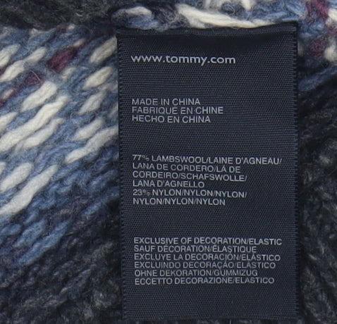 Hilfiger Denim Men's Blue Cable-Knit Cardigan, Size L