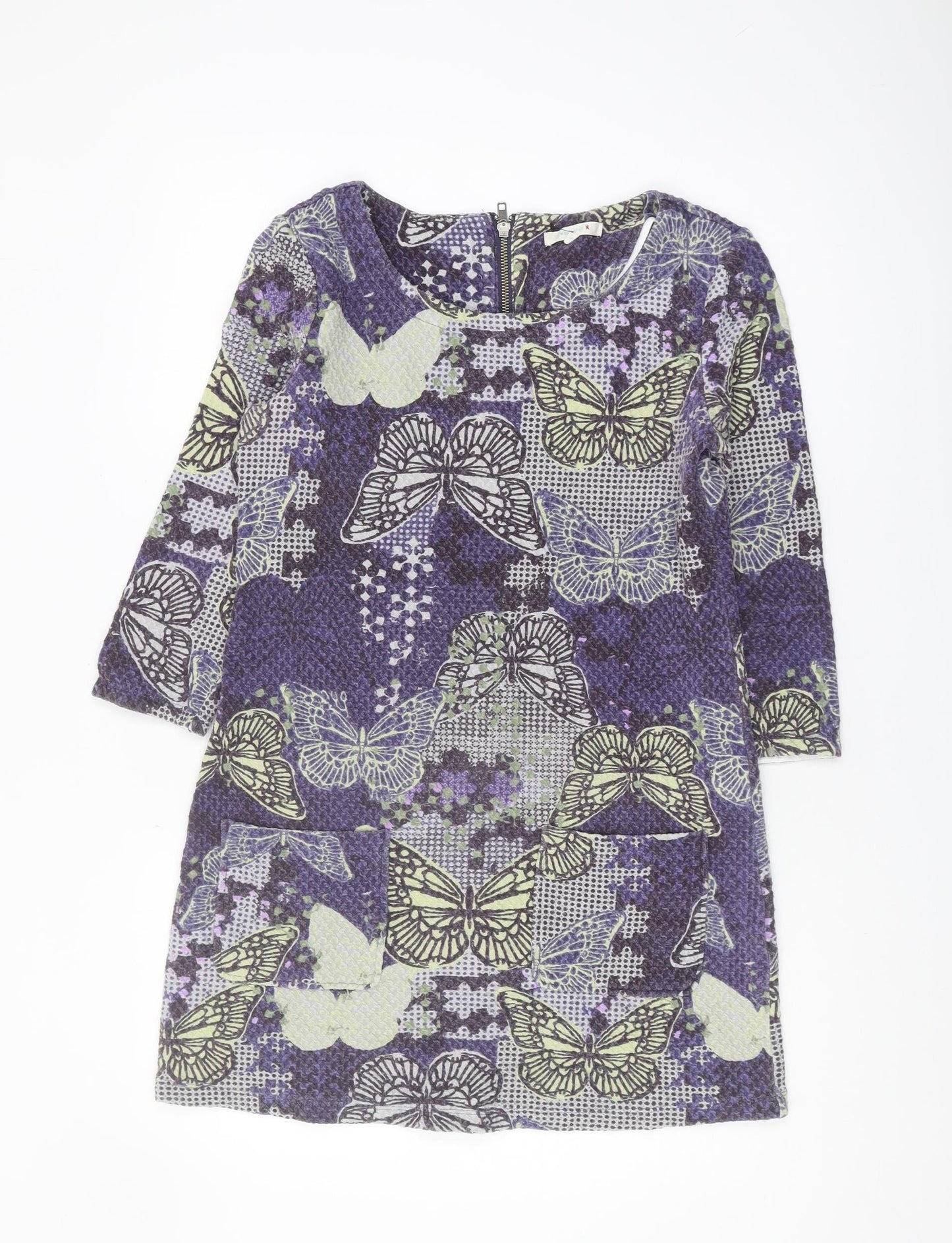 White Stuff Women's Purple Floral Dress, Size 8