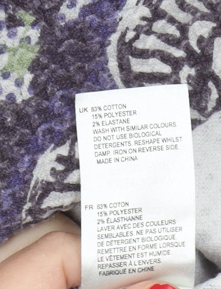 White Stuff Women's Purple Floral Dress, Size 8
