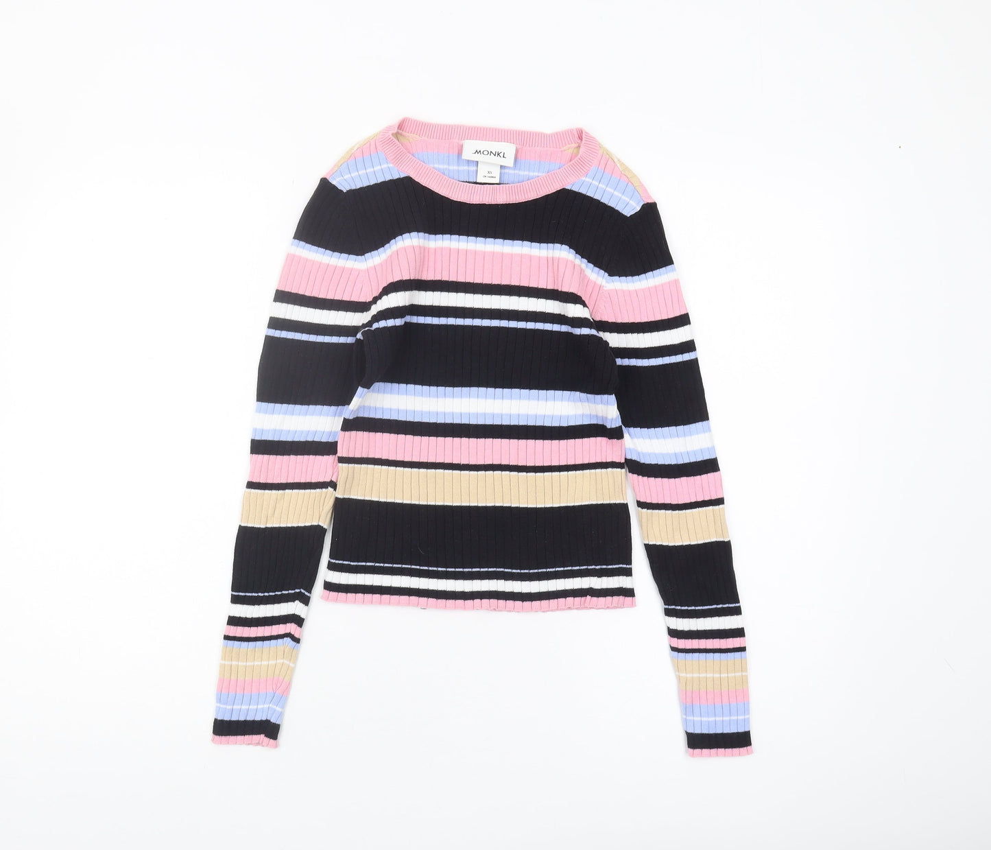 Monki Women's Multicoloured Striped Jumper XS