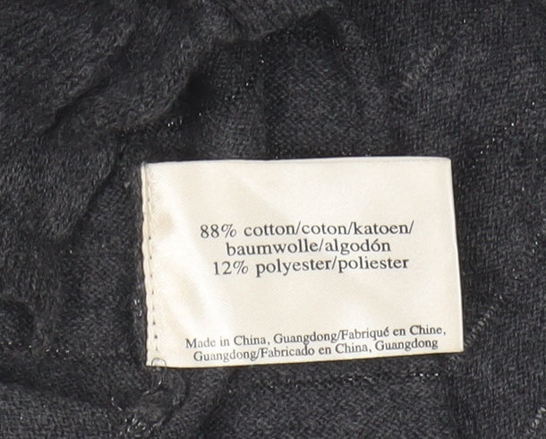 Laura Ashley Women's Grey Cardigan, Size 8, V-Neck Knit
