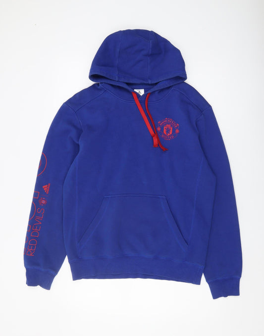 Adidas Men's Blue Pullover Hoodie Size S