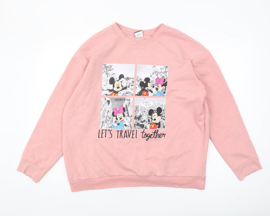 Disney at George Pink Sweatshirt Women M Cartoons