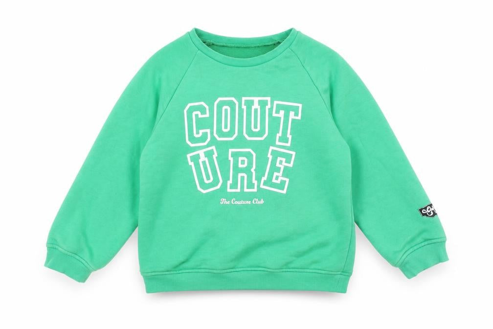 The Couture Club Boys Green Pullover Sweatshirt, 8-9 Years, Logo
