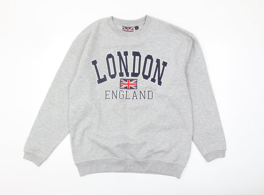 GWCC Men's Grey Graphic Print London Sweatshirt L