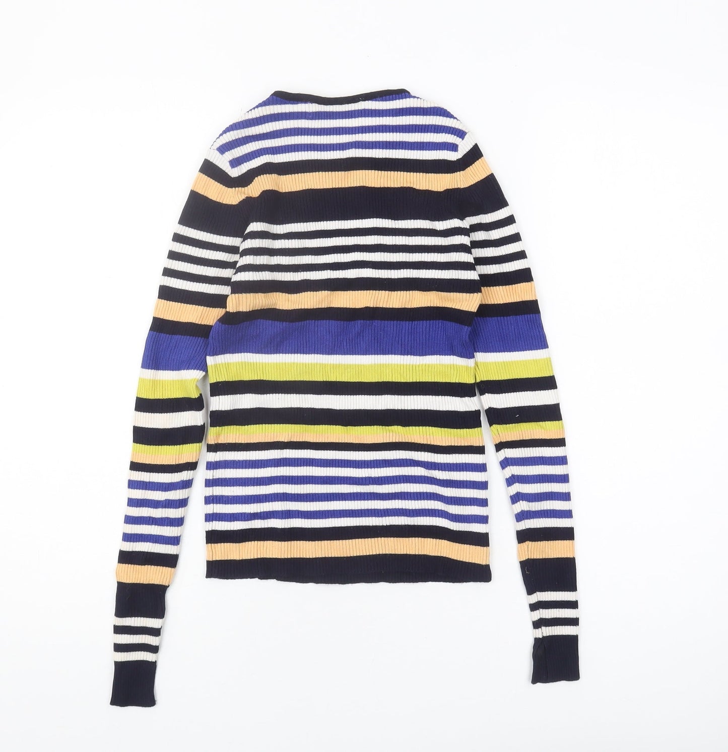 Zara Women's Multicoloured Striped Pullover Jumper, Size S