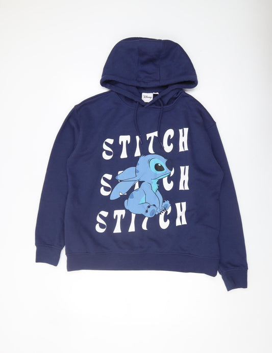 Disney Unisex Blue Stitch Pullover Hoodie M