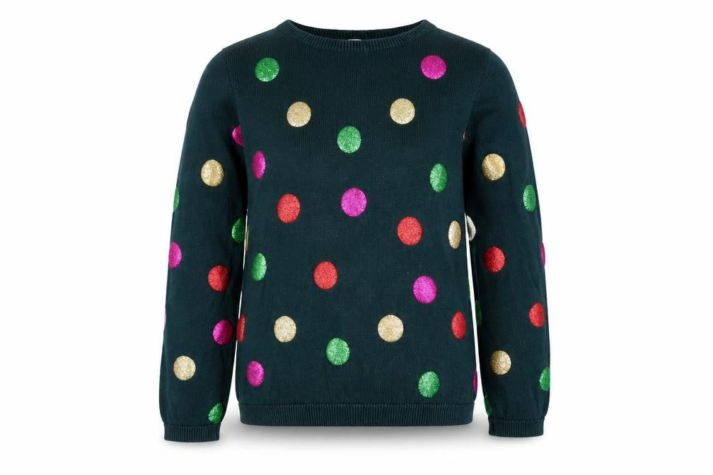 H&M Girls Multicoloured Polka Dot Pullover Jumper, 3-4 Years