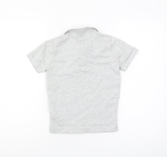 Next Boys Grey Zip Polo Jumper, 8 Years