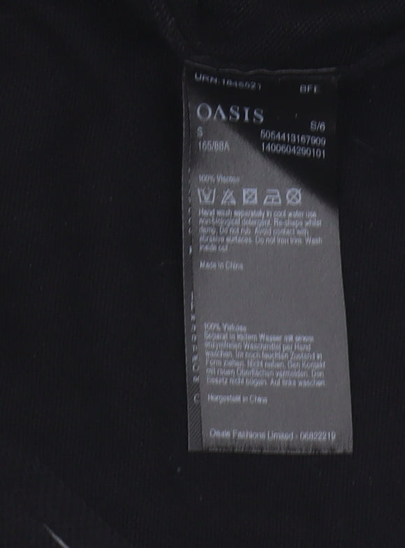 Oasis Women's Black Beaded Pullover Jumper, Size S