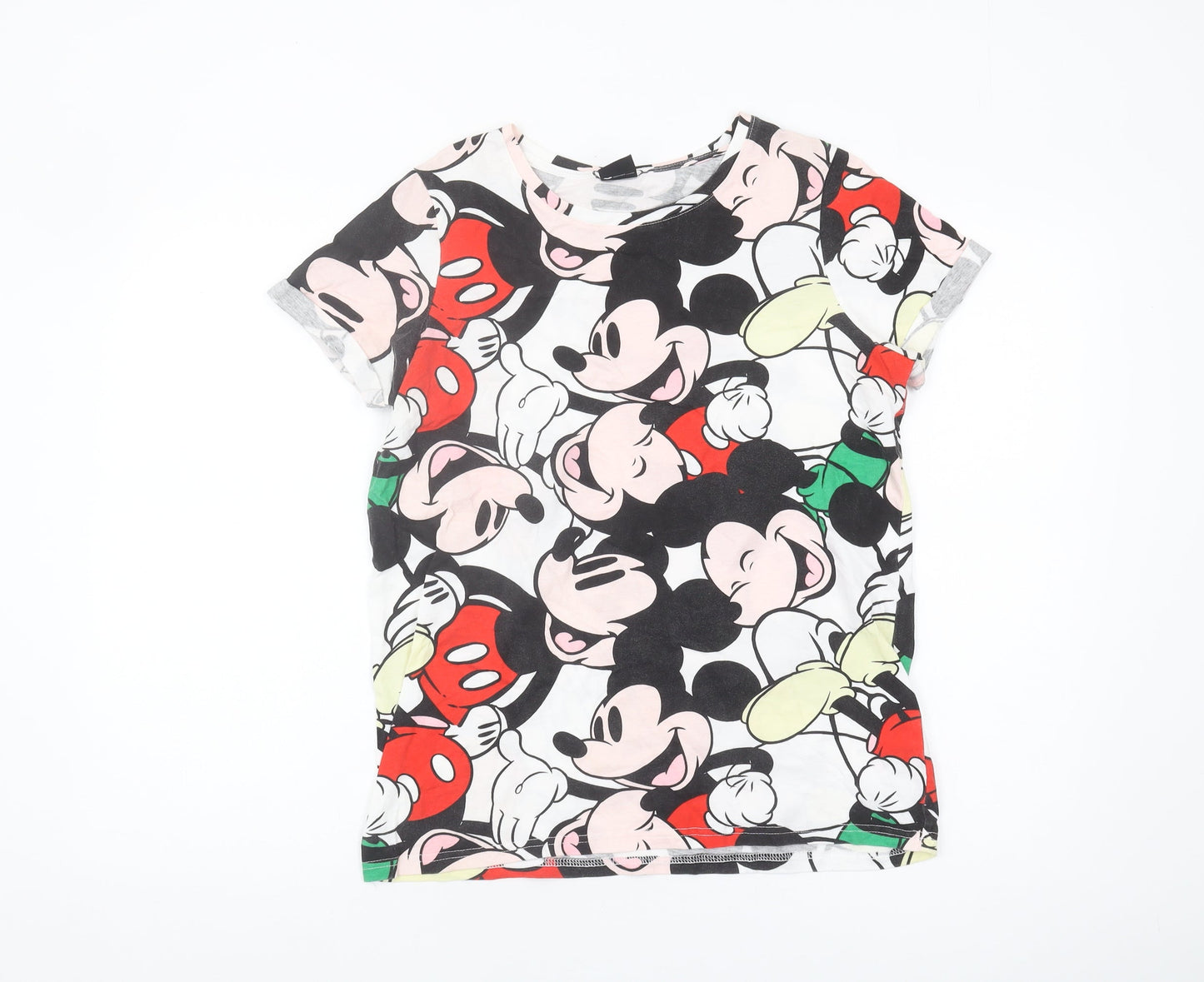 Disney Unisex Adults Multicoloured Mickey T-Shirt S
