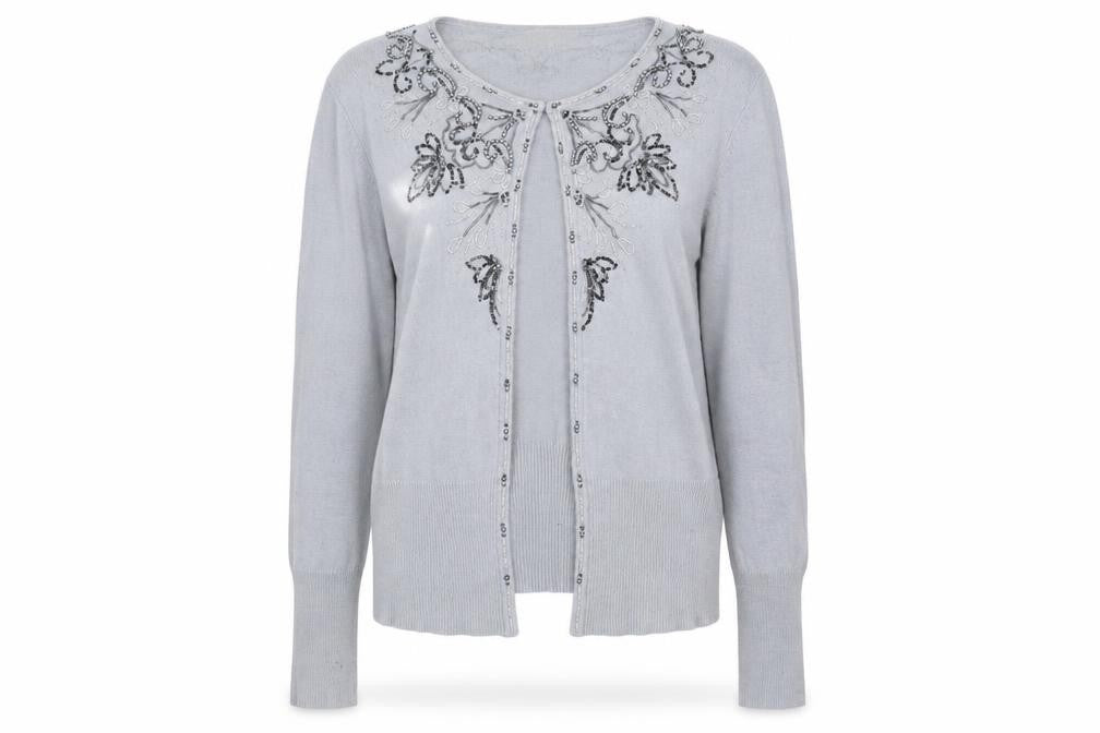 Womens UK R Regular Austin Reed Grey Cardigan
