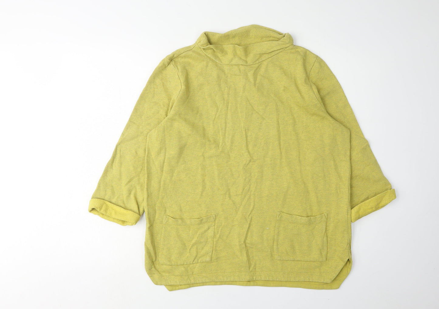 Seasalt Women's Yellow Cowl Neck Sweatshirt Size 10