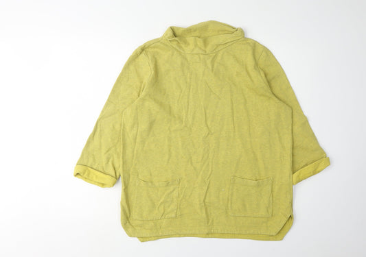 Seasalt Women's Yellow Cowl Neck Sweatshirt Size 10