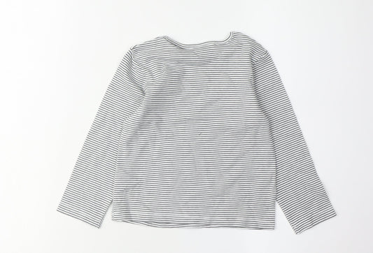 Next Girls Black Striped T-Shirt 3-4 Years