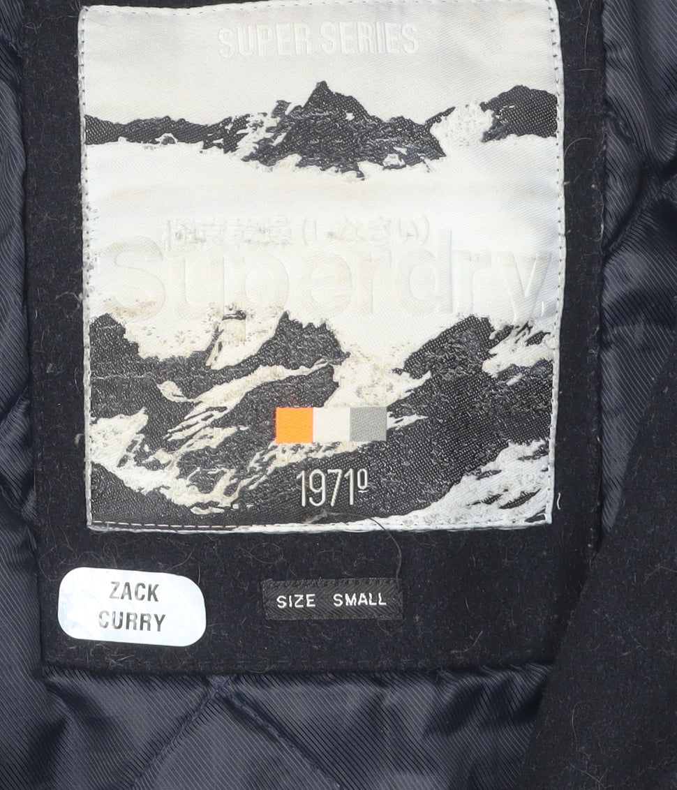 Superdry Men's Black Wool Parka Jacket S