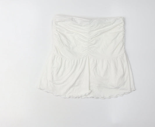 Hollister Women's White High Rise Skirt S