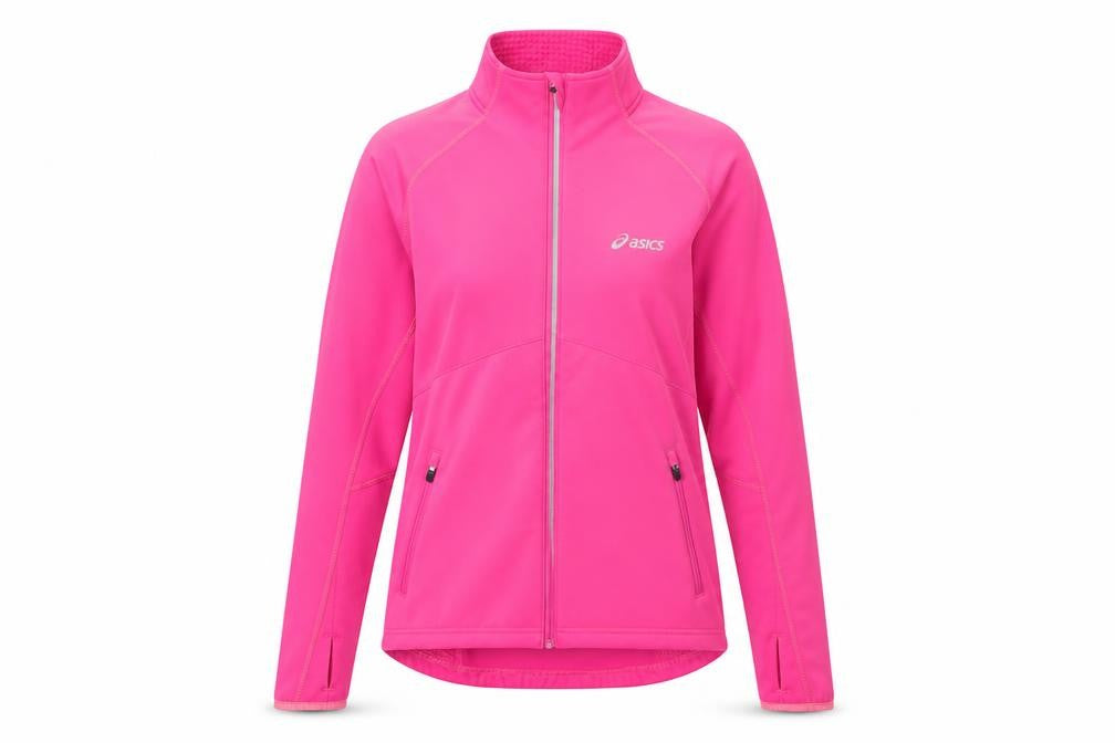 Front view of Asics Women's Pink Activewear Jacket, size S