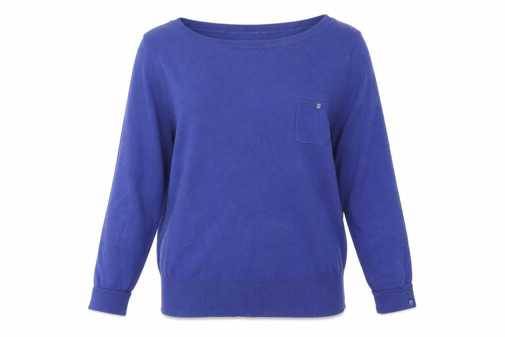 Front view of Red Herring Women's Blue jumper, size 18