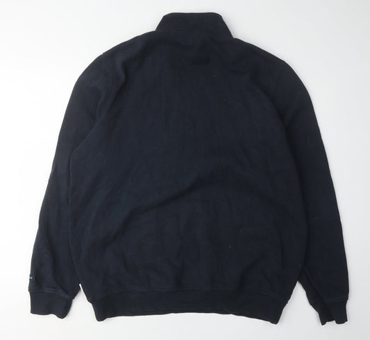 TOG24 Men's Black L Sweatshirt, 1/2 Zip, High Neck