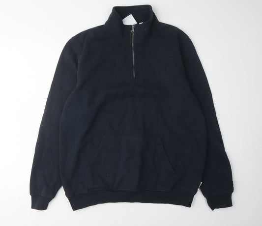 TOG24 Men's Black L Pullover Sweatshirt with Zip