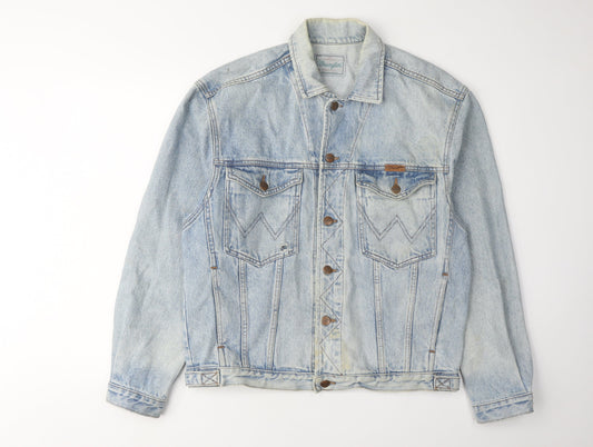 Wrangler Unisex Blue Denim Jacket M Classic Style