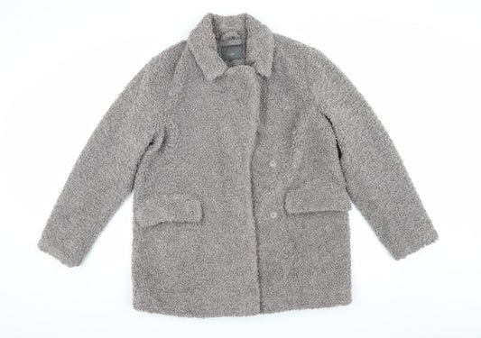 ICHI Grey Women's Basic Jacket, Size M, Collared