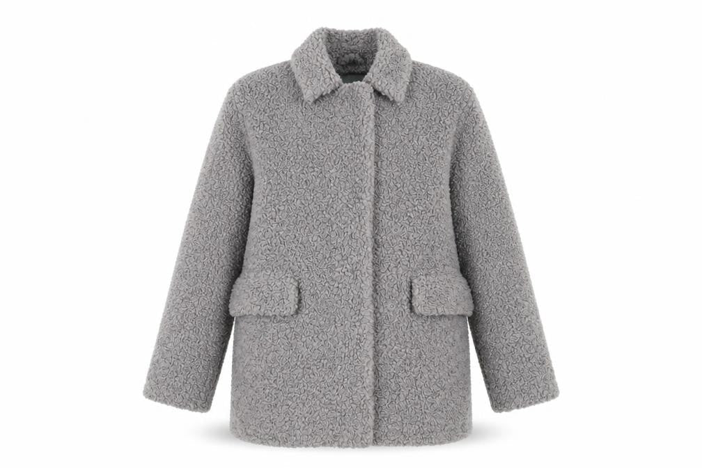 ICHI Grey Women's Basic Jacket, Size M, Collared