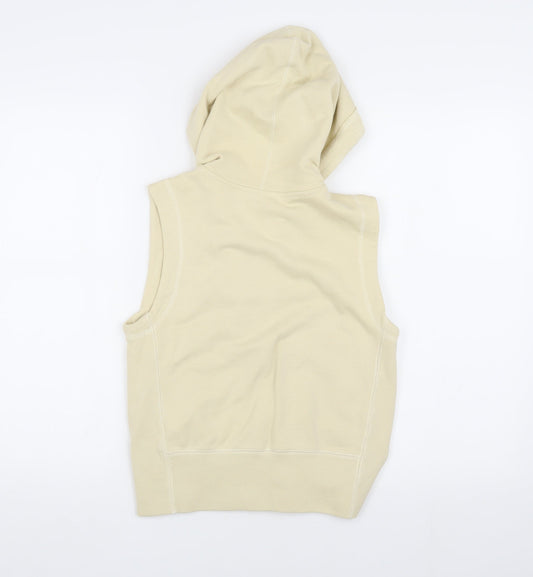 Nike Men's Beige Hooded Jacket - Medium, Casual Style
