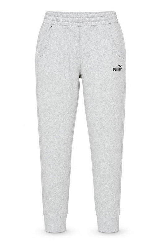 Puma Men's Grey Joggers, Size S, Sporty Fleece Trousers