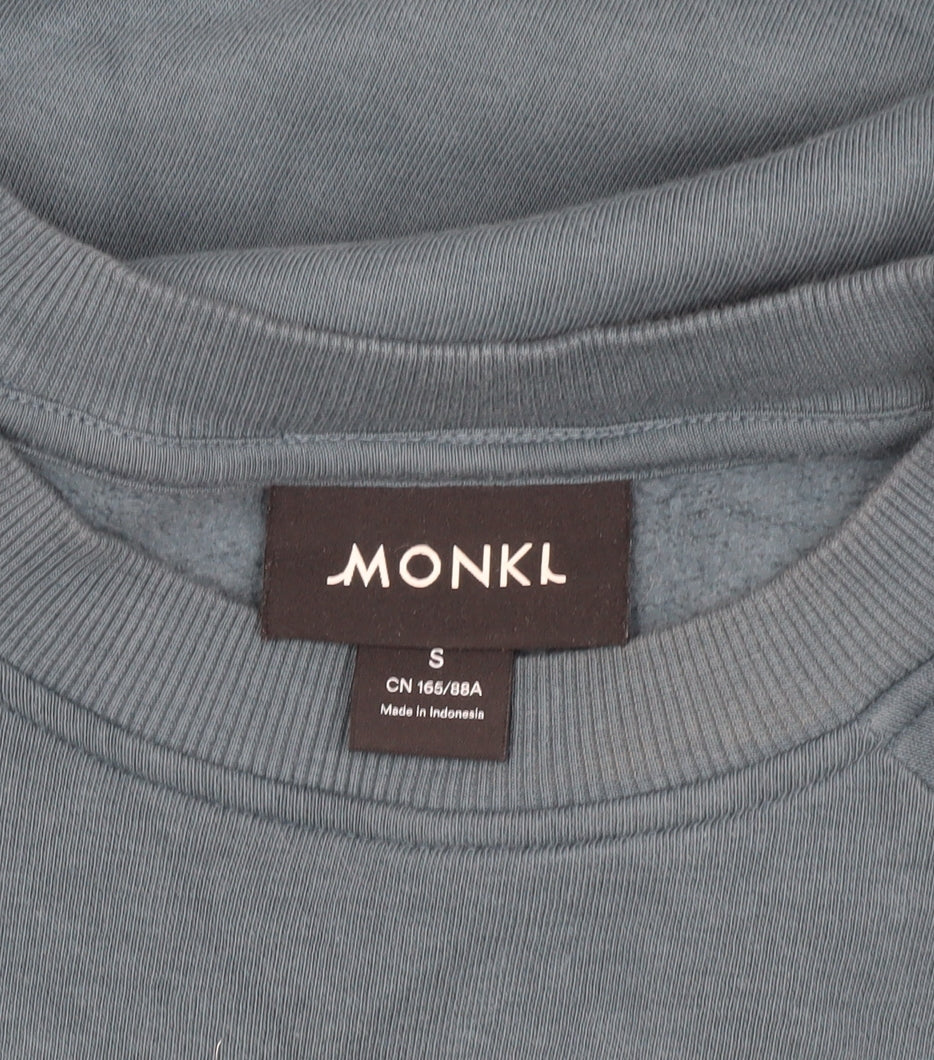 Monki Women's Blue Jumper Shirt Dress, Size S, Long Sleeve