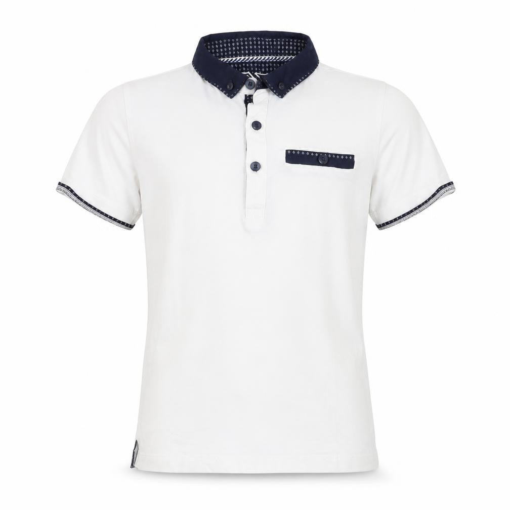URBN-DEPT Boys' White Polo Shirt, Size 7 Years, Cotton, Casual