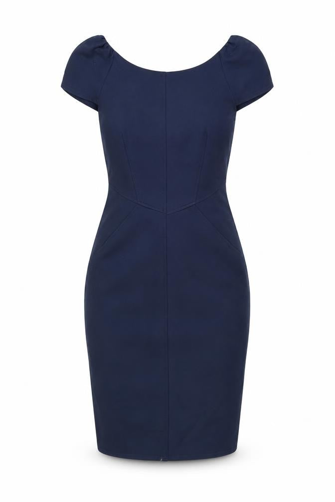 Closet London Blue Sheath Dress Size 8 Short Sleeve Women