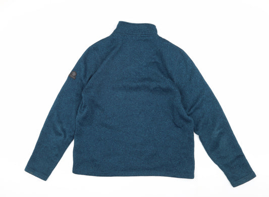 TOG24 Men's Blue Pullover High Neck Zip Sweatshirt L