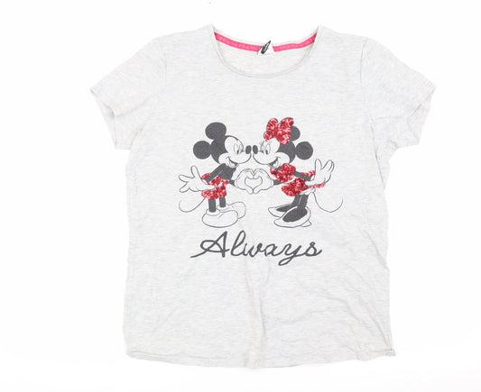 Disney at George Women's Grey Mickey T-Shirt Size 14
