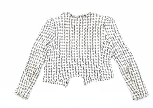 MNG Women's Multicoloured Bouclé Blazer, Size S