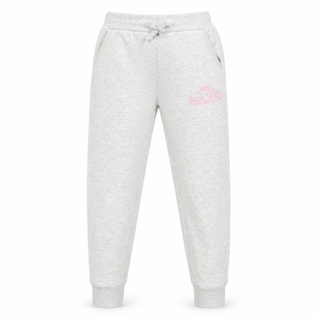 Front view of Jack Wills girls’ grey jogger trousers 9-10 years - casual