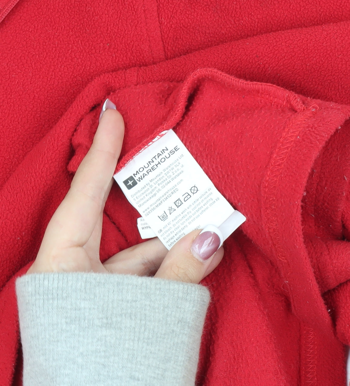 Mountain Warehouse Men's Red Medium 1/4 Zip Fleece Sweatshirt