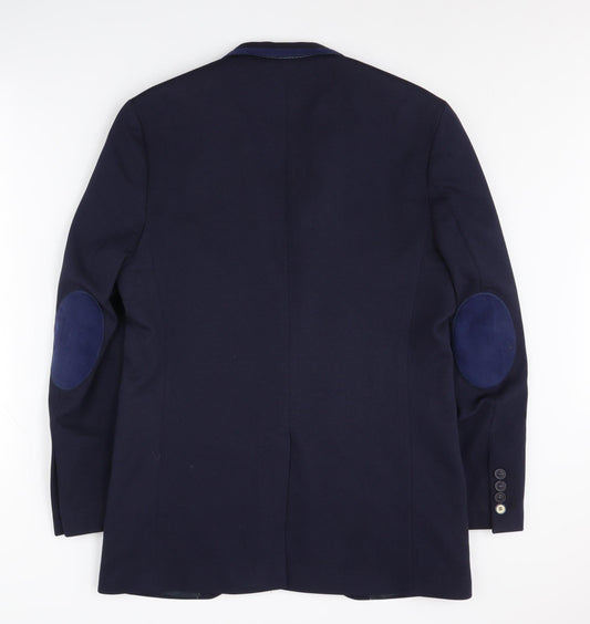 Swade Men's Navy Blazer, Size 38, Regular Fit, Two-Button