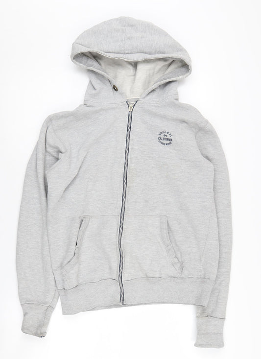 Soulcal Men's Grey Full Zip Hoodie M
