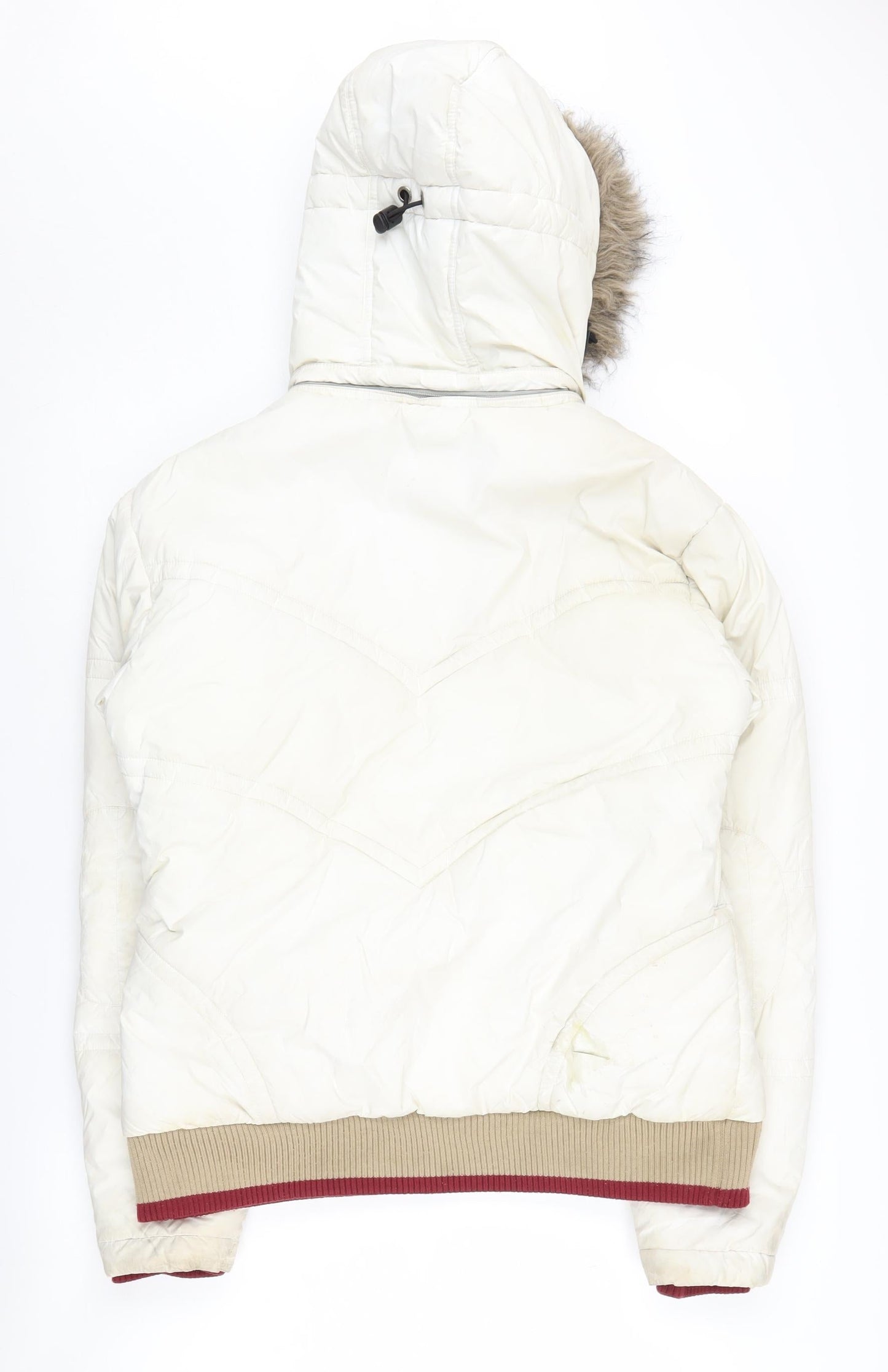 Protest Women's Ivory Puffer Jacket, Size 14, Winter Ready