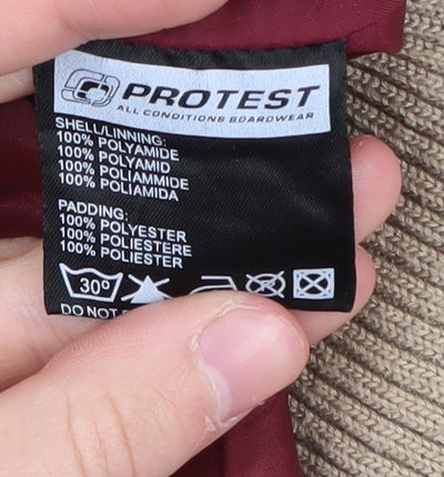 Protest Women's Ivory Puffer Jacket, Size 14, Winter Ready