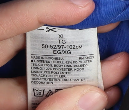 GAP Men's XL Black Parka Jacket, Hooded, Mid-Length