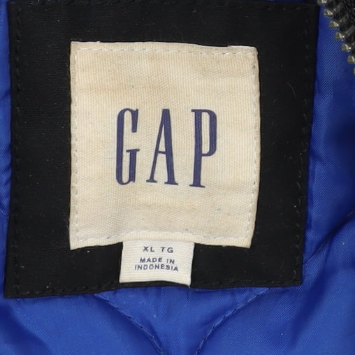 GAP Men's XL Black Parka Jacket, Hooded, Mid-Length