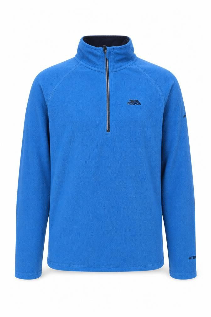 Mens UK XS Regular Trespass Blue 1/2 Zip Sweatshirt